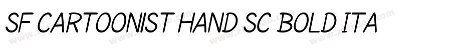 SF Cartoonist Hand SC Bold Italic字体转换